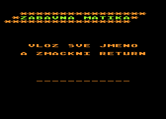 Zabavna Matika atari screenshot