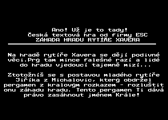 Zahada Hradu Rytire Xavera atari screenshot