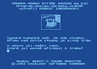 Zahada Hradu Rytire Xavera atari screenshot