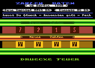 Zahlen Raten atari screenshot