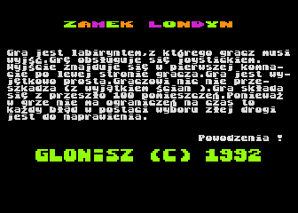 Zamek Londyn atari screenshot