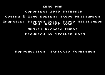 Zero War atari screenshot