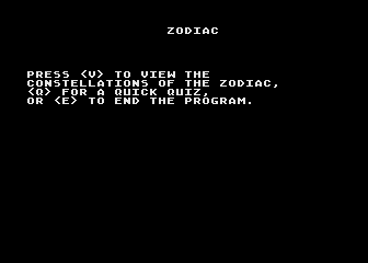 Zodiac atari screenshot