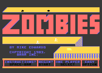 Zombies atari screenshot