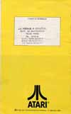 Atari 2600 VCS  catalog - Atari France - 1981
(15/15)