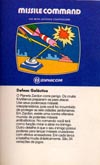 Missile Command Atari catalog