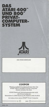 Atari 400 800 XL XE  catalog - Atari Elektronik - 1982
(4/4)