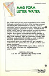 Form Letter Writer Atari catalog