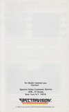 Atari 2600 VCS  catalog - Spectravision - 1982
(6/6)