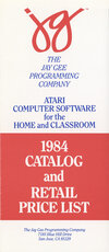 Atari 400 800 XL XE  catalog - Jay Gee Programming Company (The) - 1984
(1/6)