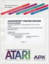 APX AtariWriter Printer Drivers Manuals