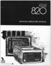 Atari 820 Printer Operator's Manual Manuals