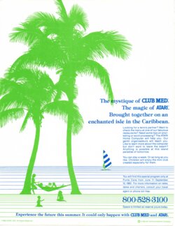 Atari Club Med flyer