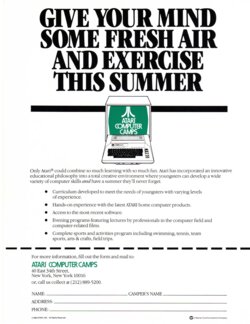 Atari Computer Camp flyer
