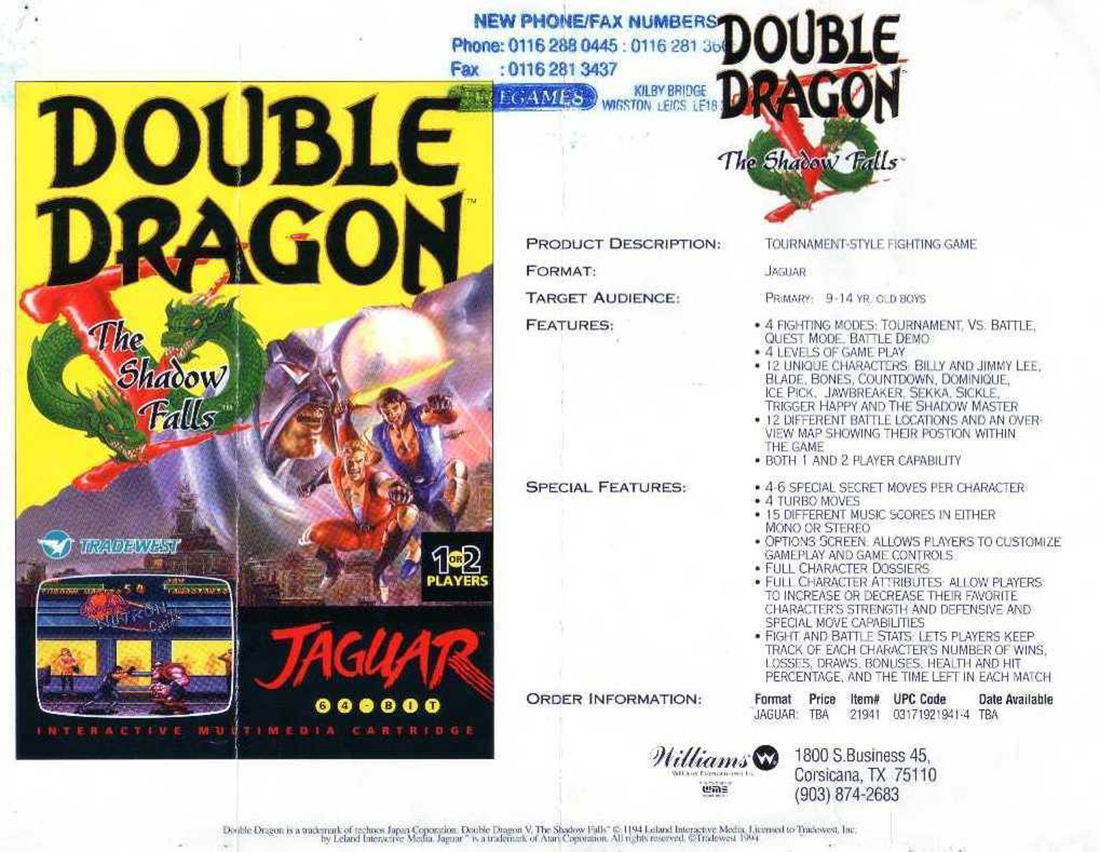 Double Dragon V flyer