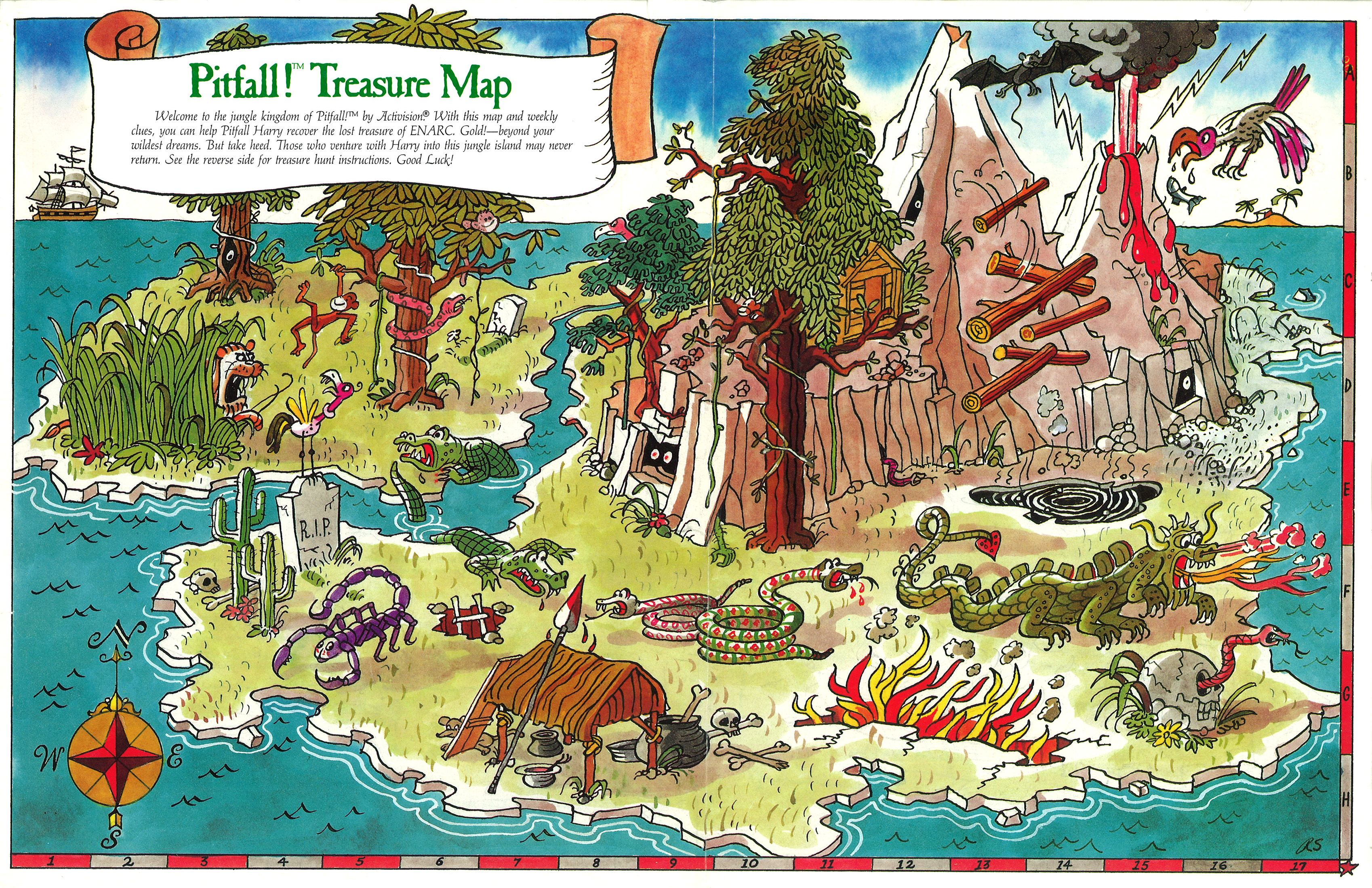 Pitfall! Treasure Map Front