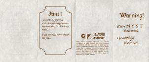 Myst Atari instructions