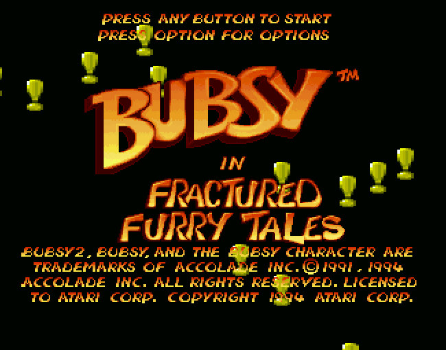 Bubsy in Fractured Furry Tales atari screenshot