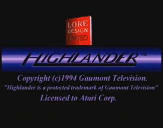 Highlander - The Last of the Macleods atari screenshot