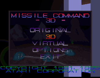 Missile Command 3D atari screenshot