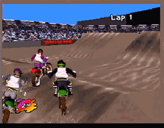 Supercross 3D atari screenshot