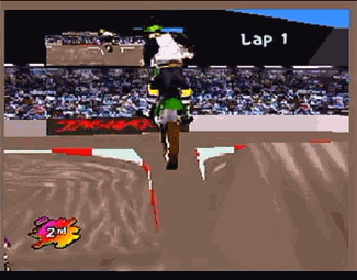 Supercross 3D atari screenshot