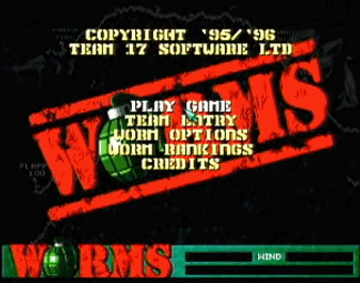 Worms atari screenshot