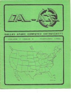 Dallas Atari Computer Enthusiasts — Volume 7, Issue 2