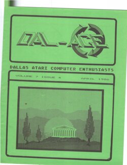 Dallas Atari Computer Enthusiasts — Volume 7, Issue 4