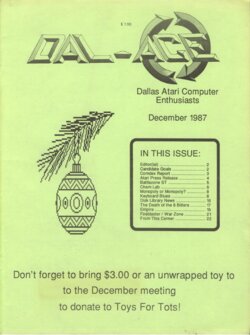 Dallas Atari Computer Enthusiasts — Volume 8, Issue 12