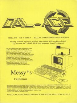 Dallas Atari Computer Enthusiasts — Volume 9, Issue 4