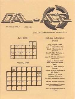 Dallas Atari Computer Enthusiasts — Volume 9, Issue 7