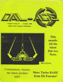 Dallas Atari Computer Enthusiasts — Volume 9, Issue 10