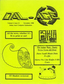 Dallas Atari Computer Enthusiasts — Volume 9, Issue 11
