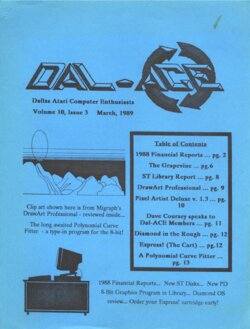 Dallas Atari Computer Enthusiasts — Volume 10, Issue 3