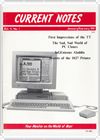 Current Notes issue Vol. 11, No. 1