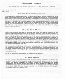 Current Notes — Vol. 3, No. 5