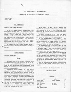 Current Notes — Vol. 4, No. 1