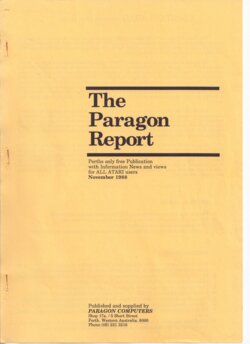 The Paragon Report — November 1988