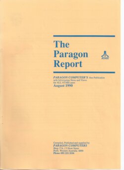 The Paragon Report — August 1990
