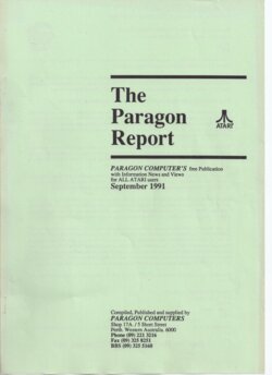 The Paragon Report — September 1991