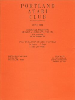 Portland Atari Club Newsletter —