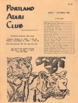 Portland Atari Club Newsletter —