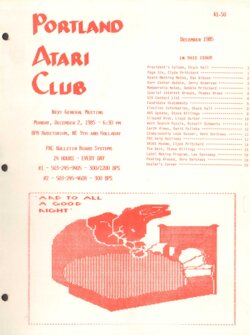 Portland Atari Club Newsletter —
