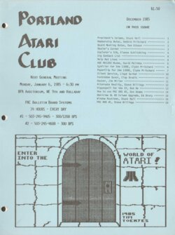 Portland Atari Club Newsletter —