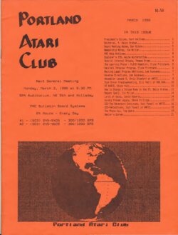 Portland Atari Club Newsletter —