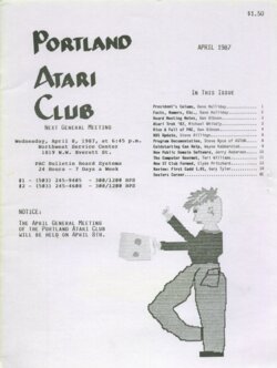 Portland Atari Club Newsletter —