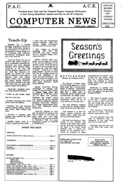 Portland Atari Club Newsletter —