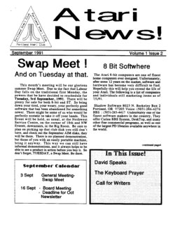 Portland Atari Club Newsletter —