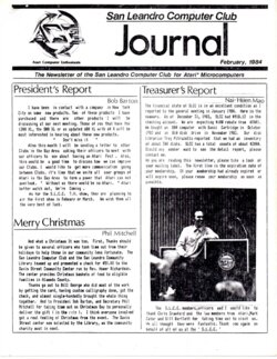 San Leandro Computer Club Journal — February 1984